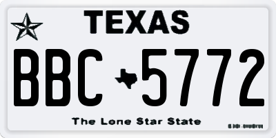 TX license plate BBC5772