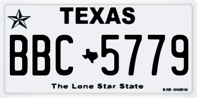TX license plate BBC5779