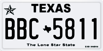 TX license plate BBC5811