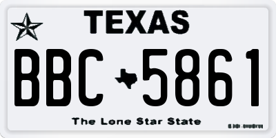 TX license plate BBC5861