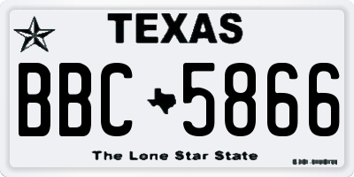 TX license plate BBC5866