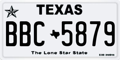 TX license plate BBC5879