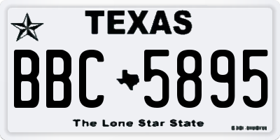 TX license plate BBC5895