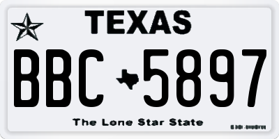 TX license plate BBC5897