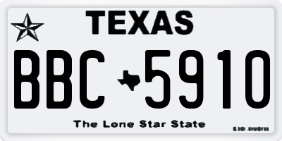 TX license plate BBC5910