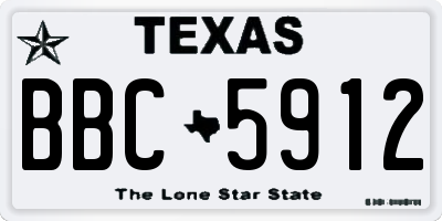 TX license plate BBC5912