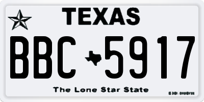 TX license plate BBC5917