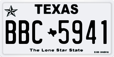 TX license plate BBC5941