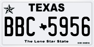 TX license plate BBC5956