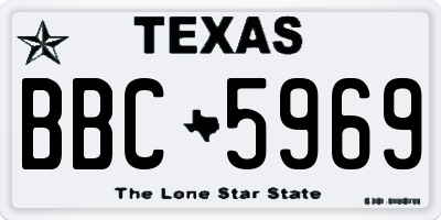 TX license plate BBC5969