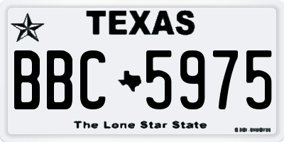 TX license plate BBC5975