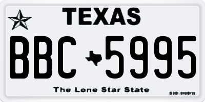 TX license plate BBC5995