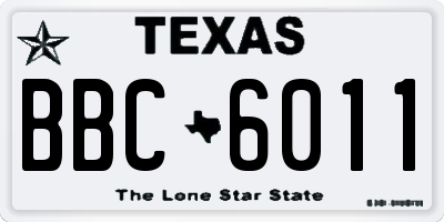 TX license plate BBC6011