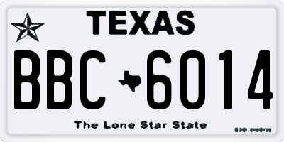 TX license plate BBC6014