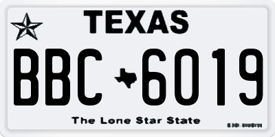 TX license plate BBC6019