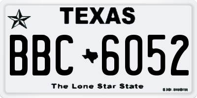 TX license plate BBC6052