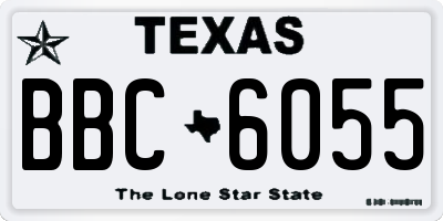 TX license plate BBC6055