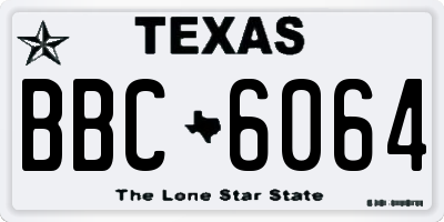 TX license plate BBC6064