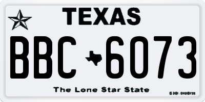 TX license plate BBC6073