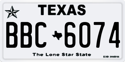 TX license plate BBC6074