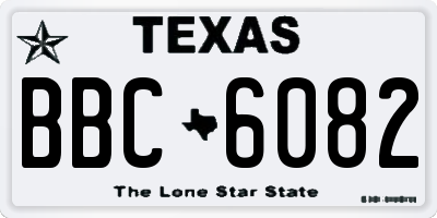 TX license plate BBC6082