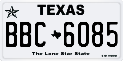 TX license plate BBC6085