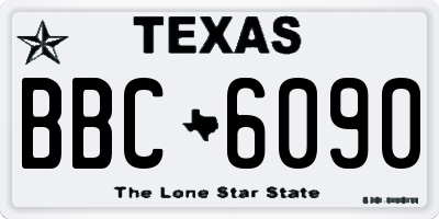 TX license plate BBC6090