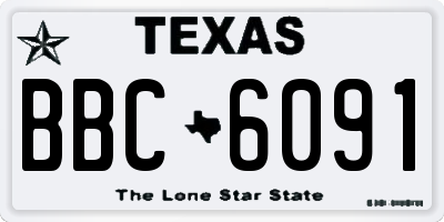 TX license plate BBC6091