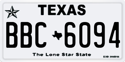 TX license plate BBC6094