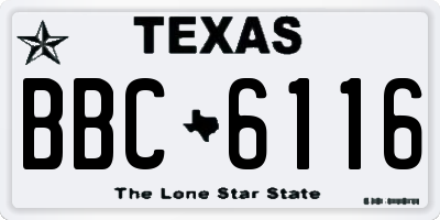 TX license plate BBC6116