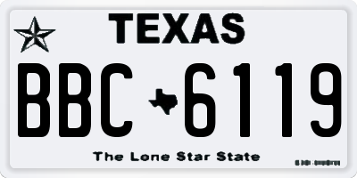 TX license plate BBC6119