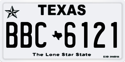 TX license plate BBC6121