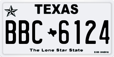 TX license plate BBC6124