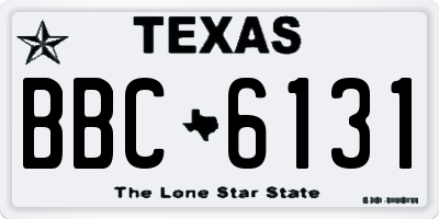 TX license plate BBC6131