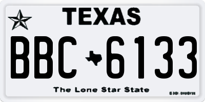 TX license plate BBC6133