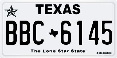 TX license plate BBC6145