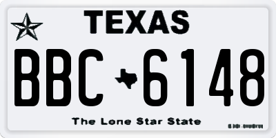 TX license plate BBC6148