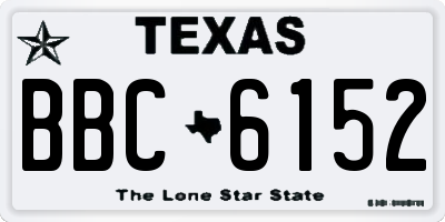 TX license plate BBC6152