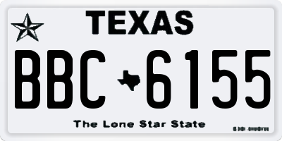 TX license plate BBC6155