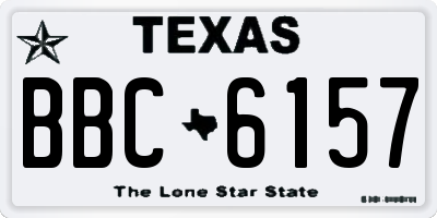 TX license plate BBC6157