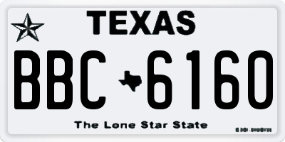TX license plate BBC6160