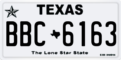 TX license plate BBC6163