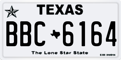 TX license plate BBC6164