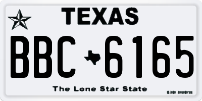 TX license plate BBC6165