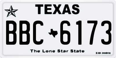 TX license plate BBC6173