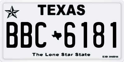 TX license plate BBC6181