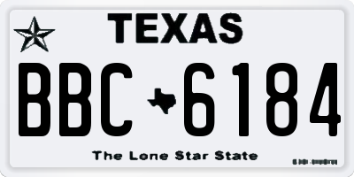 TX license plate BBC6184