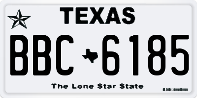 TX license plate BBC6185