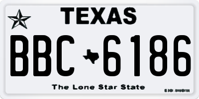 TX license plate BBC6186