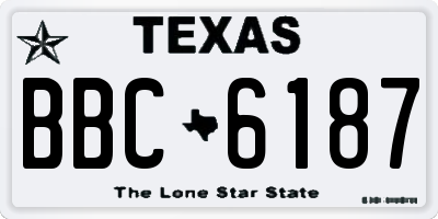 TX license plate BBC6187